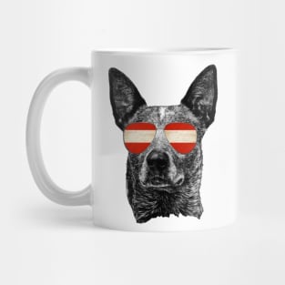 Austria Dog Flag Sunglasses Austrian Shades Patriotic Owner Lover Mug